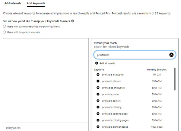 Find-Keywords-Using-Pinterest-Ads-Step-3