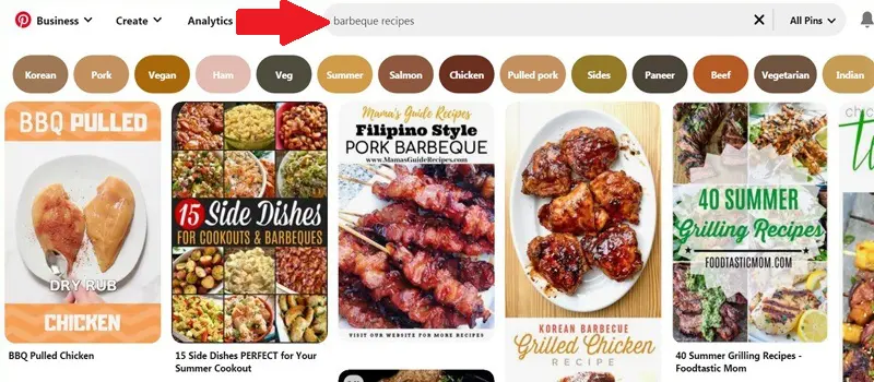 How to get keyword ideas on Pinterest